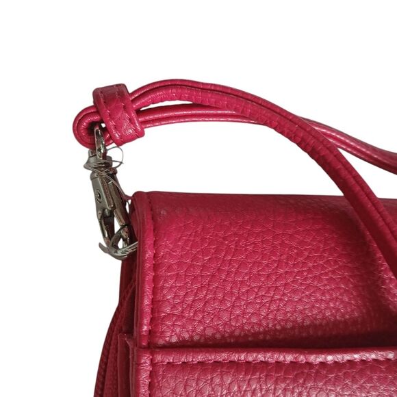 Giani Bernini's Crossbody Bag Hot Pink Rosettes Adjustable Straps Slip Pockets - Picture 12 of 15